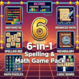 6-IN-1 EDUCATIONAL GAMES COLLECTION