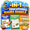 3-IN-1 EDUCATIONAL GAMES BUNDLE